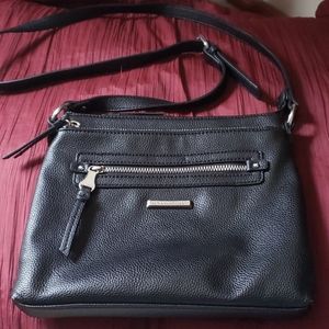 Black leather Crossbody purse
